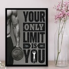Quadro Your Only Limit Is You 24x18cm Moldura:madeira Preta