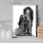 Quadro Zé Pelintra Desenho 33x24cm Moldura:madeira Preta