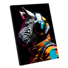 Quadro Zebra Colors -- Br Artes Pequeno 60x40