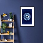 Quadro Zen Mandala Olho Grego - 60x48cm Moldura:madeira Branca