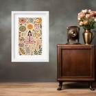 Quadro Zen Meditação Yoga Tarot Chacras - 60x48cm Moldura Pre