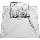 Quadron Centro Mesa Decorativo Enfeite 15x28x28cm Cristal Eco