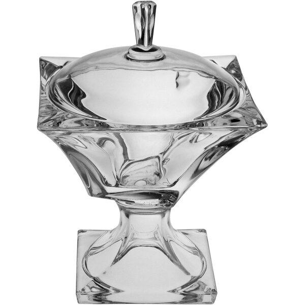 Quadron Potiche Bomboniere 25x18x18cm Cristal Eco Transparente