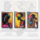 Quadros  Mulheres Negras  Caixa  Alta 40x60 3 Unidades - Mold