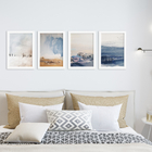 Quadros Abstratas  Moldura Branca 33x43cm 4un