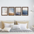 Quadros Abstratas  Moldura Marrom 22x32cm 4un