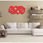 Quadros Abstratos Escultura Em Mdf Laminado Vermelho 100 X 50