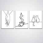 Quadros Amor, Gratidão Familia Flores Rosa Delicado Corredor