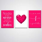 Quadros Amor, Gratidão Familia Flores Rosa Delicado Corredor