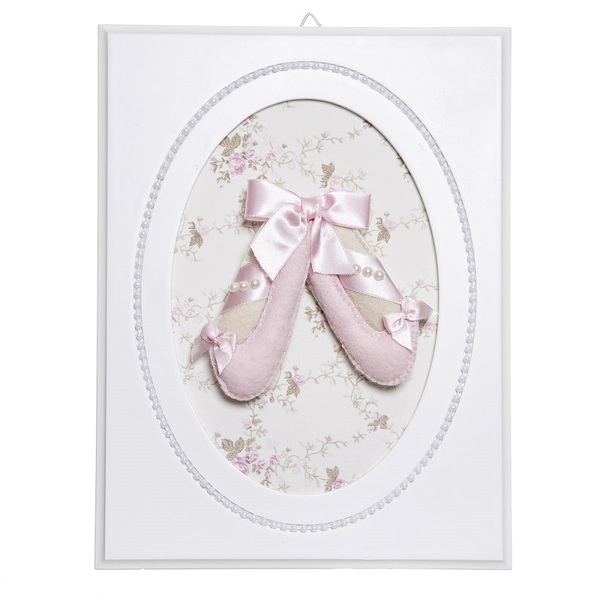 Quadros Balé Pérolas Sapatilhas Quarto Bebê Infantil