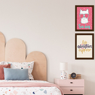 Quadros com Frases Happy Cat Moldura Marrom 22x32cm 4un