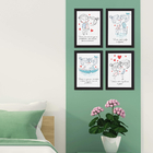 Quadros com Frases Namorados Moldura Preta 22x32cm Kit 4un