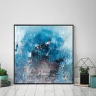 Quadros Com Moldura Chanfrada Abstrato Azul