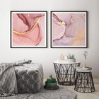 Quadros Com Moldura Chanfrada Abstrato Rose