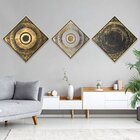 Quadros Com Moldura Chanfrada Elementos Dourados