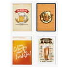 Quadros de Cerveja Beers Moldura Branca 22x32cm 4un