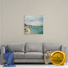 Quadros Decoração Borda Infinita Casa Praia  Barco Mar 60x60