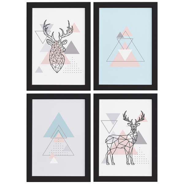 Quadros Decoracao Minimalista Alce Moldura Preta 33x43cm Leroy Merlin