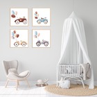 Quadros Decorativo Carrinho E Balões Para Quarto Infantil