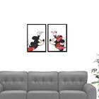 Quadros Decorativos 2 Peças Vários Temas - Amor Em Desenho