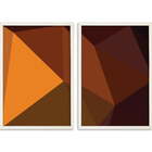 Quadros Decorativos Abstrato Geométrico I Sem Vidro Branco