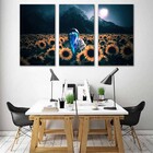 Quadros Decorativos Astronauta No Girassol