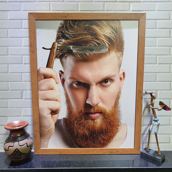 Quadros Decorativos Barba Barbearia 35cmx45cm Várias Opções -