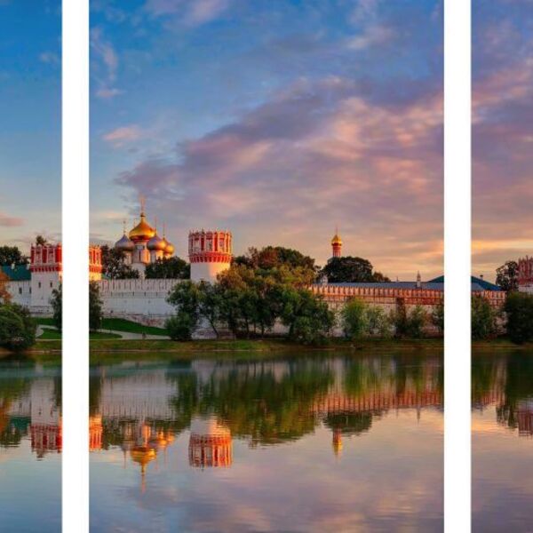 Quadros Decorativos Cidade De Moscow 3 Peças