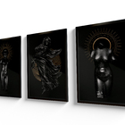 Quadros Decorativos Com Moldura 60x40 Estatúa Preta