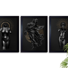 Quadros Decorativos Com Moldura 60x40 Estatúa Preta