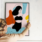 Quadros Decorativos Com Moldura 60x40 Mulheres Desenho