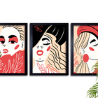 Quadros Decorativos Com Moldura E Vidro 60x40 Hair Design