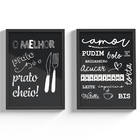 Quadros Decorativos Conjunto Moldura E Vidro Frase Doceria Co