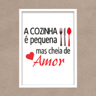 Quadros Decorativos Cozinha Moldura E Vidro Com Frases