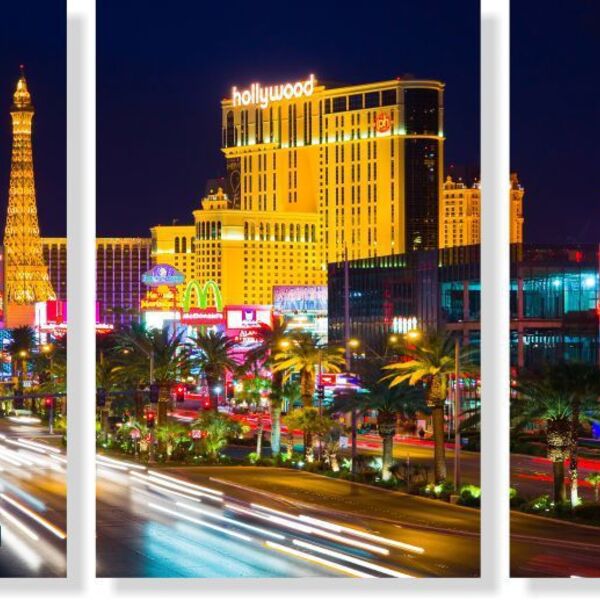 Quadros Decorativos De Las Vegas 3 Peças
