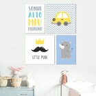 Quadros Decorativos De Menino Baby 4 Peças