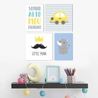 Quadros Decorativos De Menino Baby 4 Peças