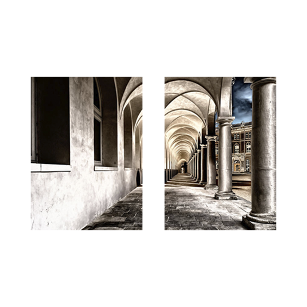 Quadros Decorativos Em Canvas Corredor - Preta - 100 X 72 73