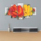 Quadros Decorativos Floral Flores Vermelhas E Amarelas 3