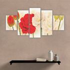 Quadros Decorativos Floral Flores Vermelho E Branco