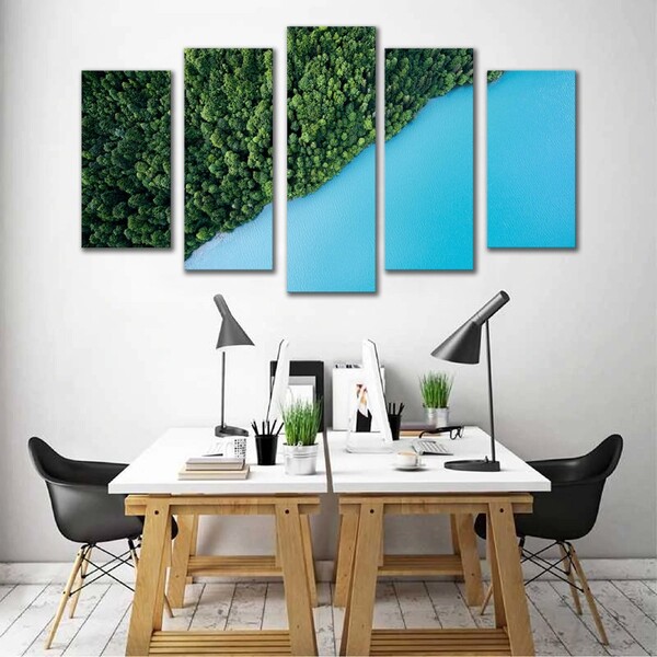 Quadros Decorativos Floresta E Lago