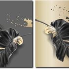 Quadros Decorativos Folhagem  Costela De Adão Moderno