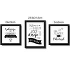 Quadros Decorativos Frases De Efeito 3 Peças Pvc Luven Pre