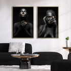 Quadros Decorativos Kit 2 Afro Sala Escritório Grande - Moldu