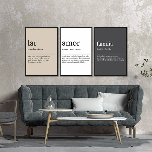 Quadros Decorativos Lar Amor E Familia
