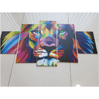 Quadros Decorativos Leao Colorido Religioso Quarto, Sala