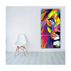 Quadros Decorativos Leão De Judá Colorido Animal Abstrato 80x