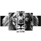 Quadros Decorativos Leao De Preto E Branco Abstrato