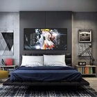 Quadros Decorativos Mangá Naruto 130x60 Moldura Preta 2x2