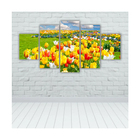 Quadros Decorativos Mdf Floral Campo De Tulipas